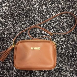 Joy and Iman Cognac Brown Crossbody Bag Purse